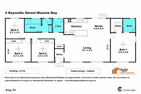 4 Reynolds St, Moonta Bay, SA 5558