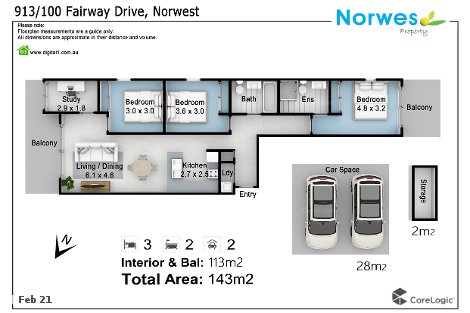 913/100 Fairway Dr, Norwest, NSW 2153