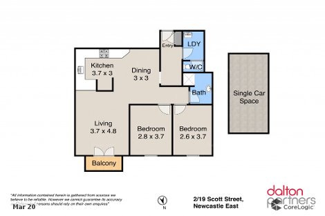 2/19 Scott St, Newcastle East, NSW 2300