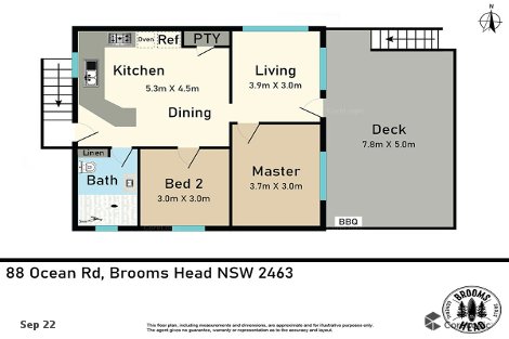 88 Ocean Rd, Brooms Head, NSW 2463