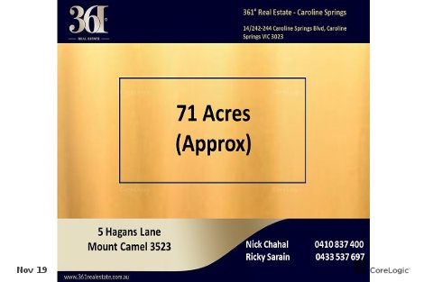 5 Hagans Lane, Mount Camel, VIC 3523