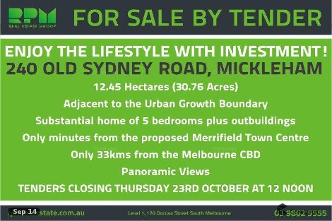 240 Old Sydney Rd, Mickleham, VIC 3064