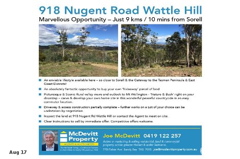 Lot 16/918 Nugent Rd, Wattle Hill, TAS 7172