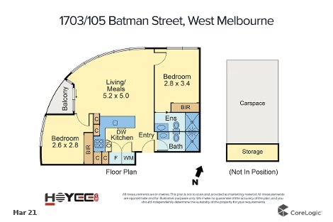 1703/105 Batman St, West Melbourne, VIC 3003