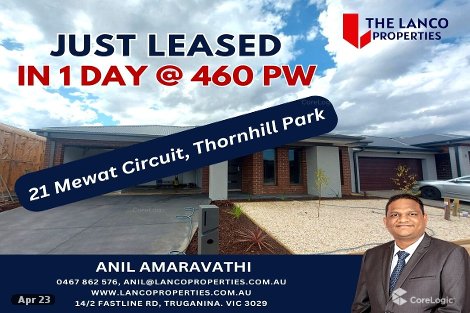 21 Mewat Cct, Thornhill Park, VIC 3335