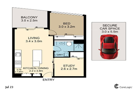 1107/12 Cunningham St, Newstead, QLD 4006